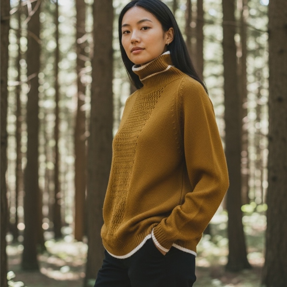 🛍bundle sale🛍️Cozy brown Sweater for Women turtleneck cottagecore grunge small
